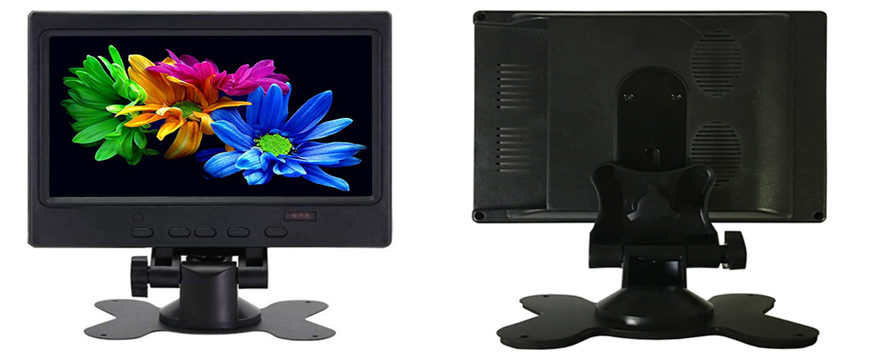 7 inch 1024*600 widescreen lcd monitor with VGA HDMI Audio Speaker input