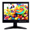 Metal frame industrial 8 inch 1024*768 square screen led monitor with VGA HDMI AV USB BNC Audio Speaker input
