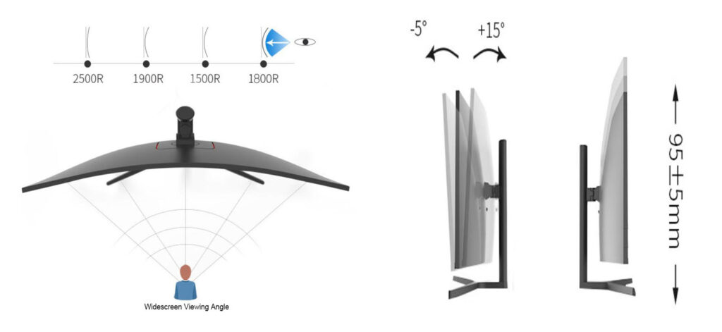 34 inch Frameless UltraWide WQHD 3440 x1440 IPS Display Gaming Monitor with HDMI*2 USB Display Port