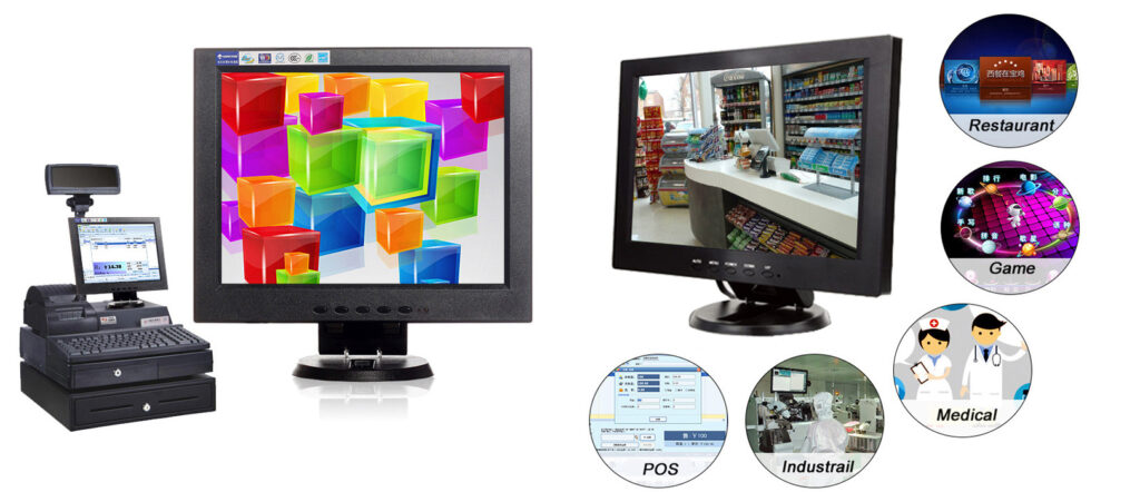 12 inch 800*600 4:3 Square Screen LCD Monitor