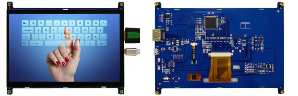 7 Inch 1024×600 IPS Capacitive Touch Screen Display HDMI Monitor For Raspberry Pi BB Black Windows System