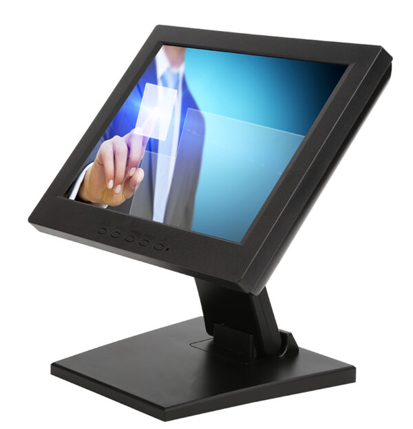 Stable Base 12 Inch 4:3 Ratio USB Free Driver 10 Points Projective Capacitive Touch Screen Monitor with USB HDMI VGA Audio input