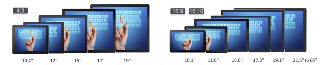 Wall Mounted Embedded Open Frame 13 13.3 inch 1920*1080P FHD IPS Screen Capacitive Touch Monitor with VGA HDMI USB Audio input