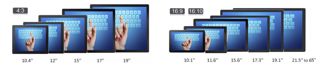 14 inch Widescreen FHD 1920*1080P IPS Display Projective Capacitive Touch Monitor with VGA USB HDMI Audio input