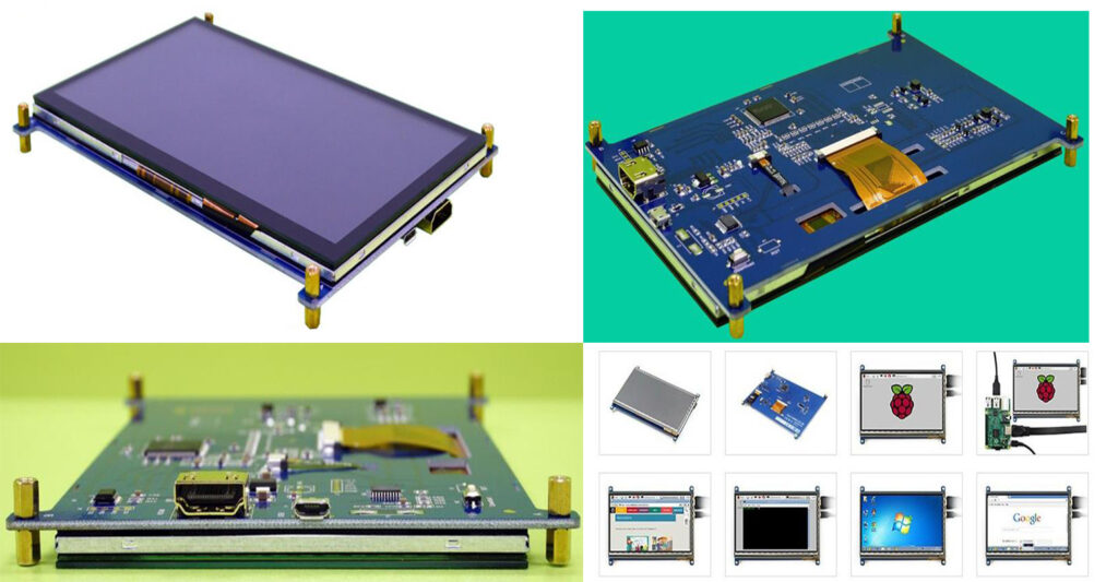 7 Inch 1024×600 IPS Capacitive Touch Screen Display HDMI Monitor For Raspberry Pi BB Black Windows System