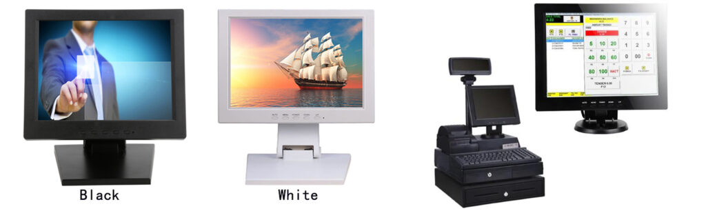 Stable Base 12 Inch USB Free Driver 10 Points Projective Capacitive Touch Screen Monitor with USB HDMI VGA Audio input