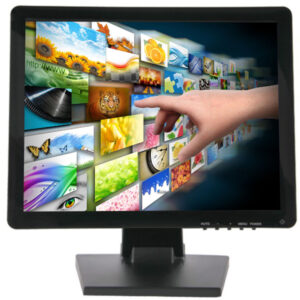 15 inch 1024x768 Resolution Square Display Resistive Touch Monitor with VGA HDMI USB for PC POS Cashier Retail Restaurant Order Display