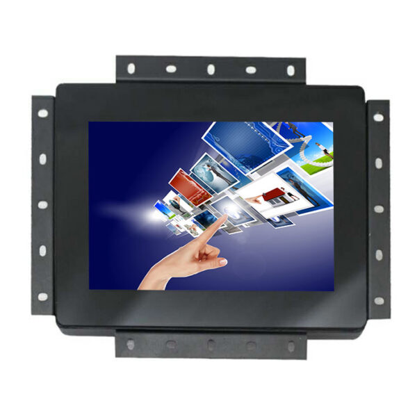 Metal Open Frame Industrial 8 inch 1024*768 Square Screen Capacitive Touch Monitor with VGA HDMI USB input