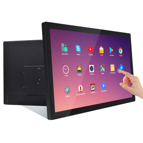 Industrial Large Android Tablet 27 inch Wall Mount Front Camera Capacitive Touch RJ45 POE Power WIFI Bluetooth Android Tablet PC