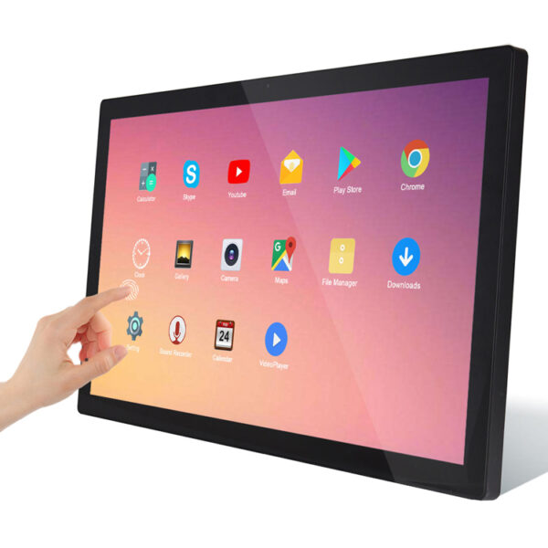 Industrial Large Android Tablet 27 inch Wall Mount Front Camera Capacitive Touch RJ45 POE Power WIFI Bluetooth Android Tablet PC